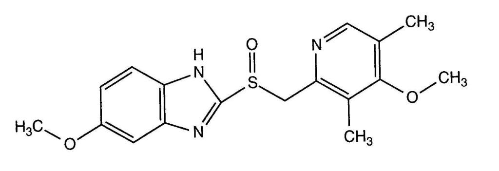 estructura química omeprazol